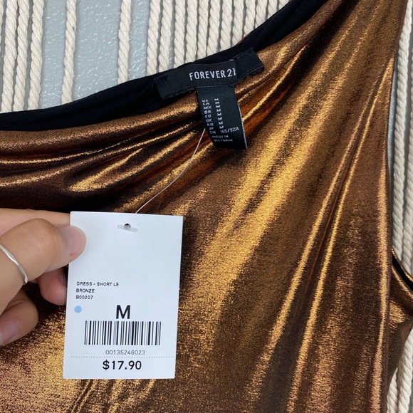 NWT Forever 21 Metallic Dress - Picture 6 of 7